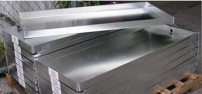 36X36DP - 36 In. X 36 In. Welded Condensate Drain Pan