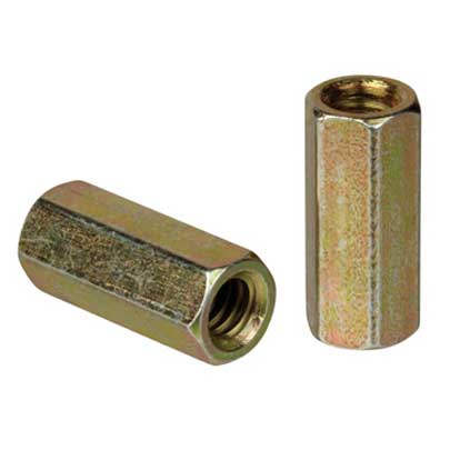 H119-38 - 3/8 in. Steel Rod Coupling with GoldGalv finish