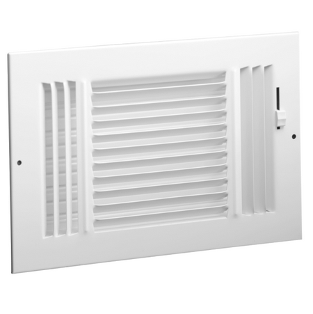 703926 - 14 x 8 Ceiling/Sidewall Stamped Face Three Way Steel Register