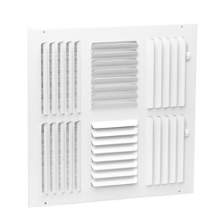 10321 - 8 x 8 Aluminum Ceiling/Sidewall Curved Blade Four Way Register