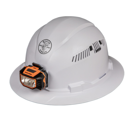 60407 - Full Brim Style Hard Hat With Headlamp