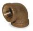 100B-04 - Brass Pipe 90 Deg Elbow: 1/4