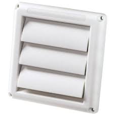 110840 - 6 in. White Flush Louvered Vent Outlet Faceplate