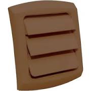 110844 - 6 in. Brown Flush Louvered Vent Outlet Faceplate