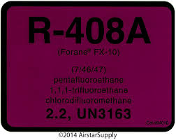 4010 - R-408A (FX10) Refrigerant Labels