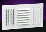 30384 - 8x4 Ceiling Curved Blade Three Way Register