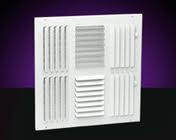 3041212 - 12x12 Ceiling Curved Blade Four Way Register