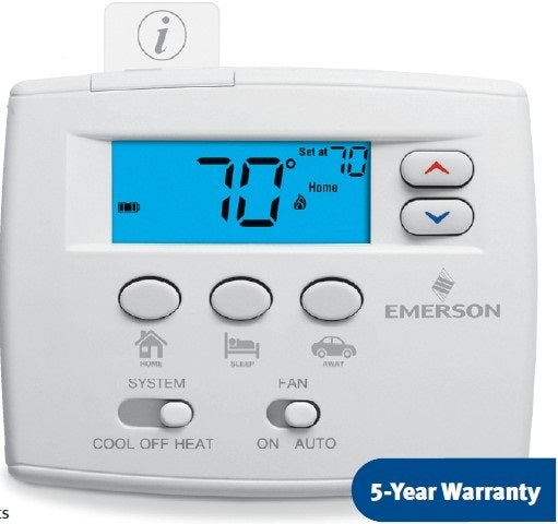 1F89EZ-0251 - White Rodgers Easy Set Non-Programmable Heat Pump Thermostat