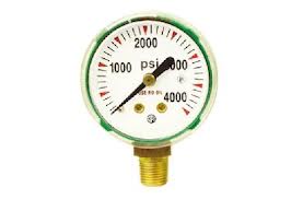 G56D - 1-1/2 in. Green Cased Welding Gauge 0-4000 PSI