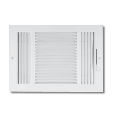 3SW1408 - 14x8 Ceiling/Sidewall Stamped Face Three Way Register