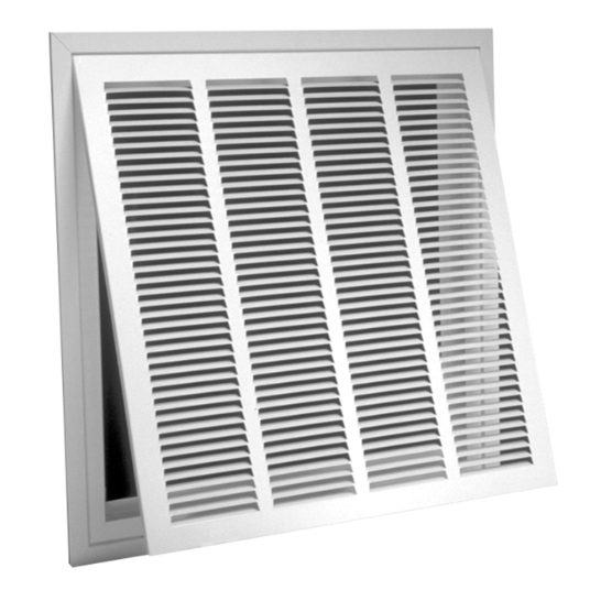 557788 - 20 x 20 T-Bar Ceiling Return Air Filter Grille With R6 Ductboard Plenum