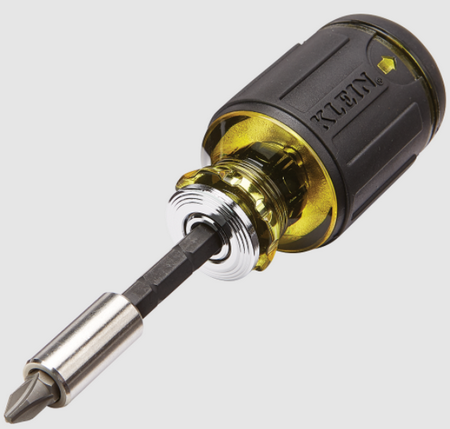 32308 - 8-in-1 Multi-Bit Adjustable Length Stubby Screwdriver