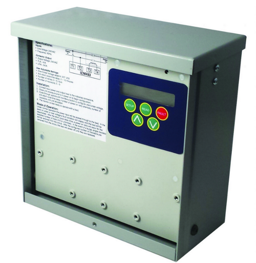 ICM493 - Advanced single-phase line voltage monitor with a bank of surge arreste