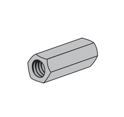 74456 - Electro-Galvanized Allthread Rod Coupler