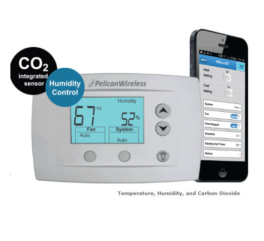 TS250H - Internet Programmable Thermostat with Humidity and CO2