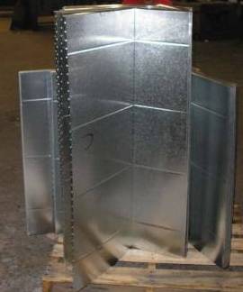 24.8X20.5X36 - Insulated Galvanized Sheet Metal Plenum